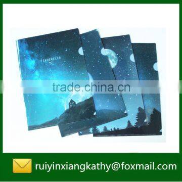 Top quality PP pocket custom design L shape folder