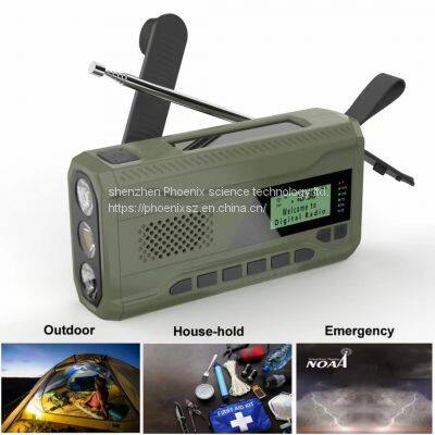 Solar Radio, Portable Crank Radio, Dynamo Radio With DAB FM, Integrated 4500 MAh Rechargeable Battery, 4 Modes, LED Torch, LED Reading Light With Motion Sensor, SOS Alarm for Outdoor photo-5