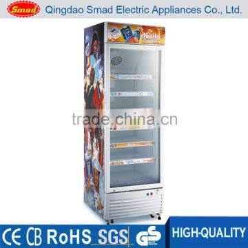 display counter commercial juice single door refrigerator with lock and key