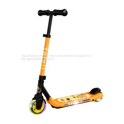 Electric children's scooter, two wheeled portable folding flash wheel, directly sold by the manufacturer of children's power scooters