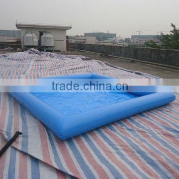 Commercial 0.6mm pvc tarpaulin blue color inflatable mini swimming pool for kids