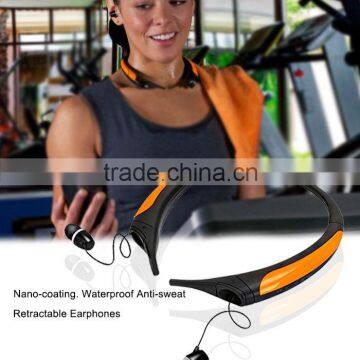Hands Free Long Distance Bluetooth Headset Tone Active HBS-850 Neckband Wireless Earbug photo-6