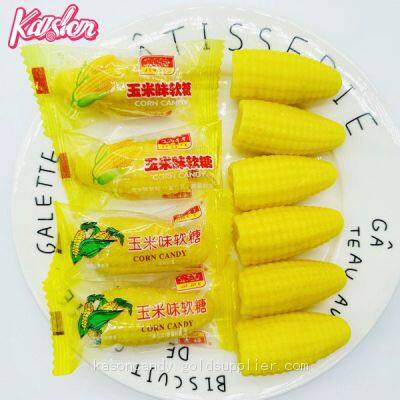 High quality corn flavor soft type corn shaped jelly soft candy