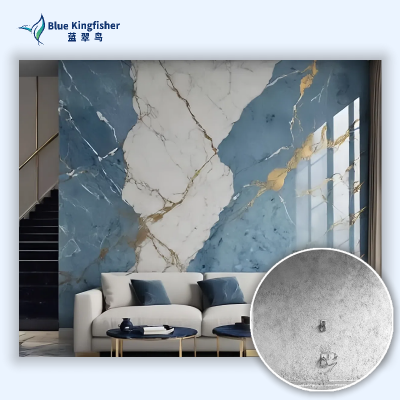 Chinese Factory Blue Kingfisher Manufactures Venetian Plaster, Elegant Texture, Moisture-Proof & Long-Lasting photo-2