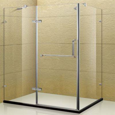 Pivot Hinge Shower Door With Aluminum Frame and Tempered Glass