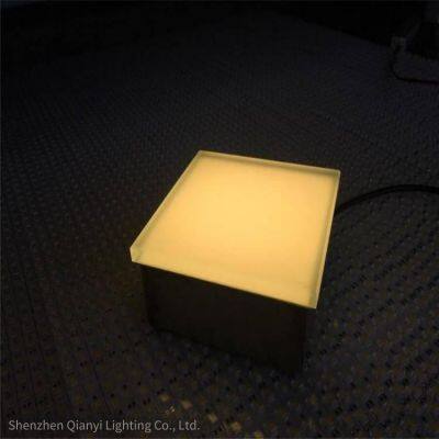 Qianyi Lighting Customized, Ip67 Waterproof, Stainless Steel Floor Tile Lights With Monochromatic Led Strips for Ground Lighting Projects photo-4