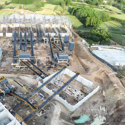 550 TPH Steel Structure Crusher Plant with HST315 Cone Crusher and 2760 Vibrating Screen for final material 0-15mm