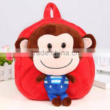 New cartoon monkey backpack animal soft cute small bags plush doll kids school bag baby bags