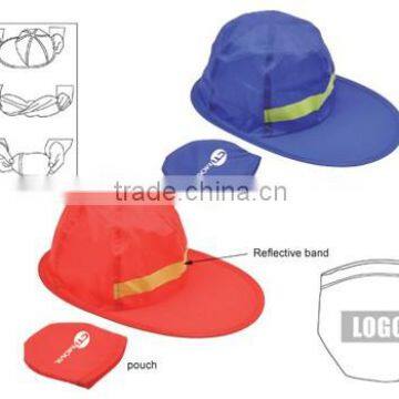 Foldable Cap with Reflective Band Custom Logo for Promoton Gift