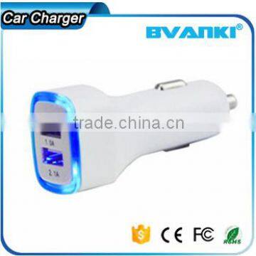 High Quality Brilliant 5V 2.1A Universal 2 port car charger input 12V 24V Car Battery Charger LED dual usb car charger with LED                        
                                                                                Supplier's Choice