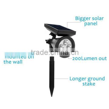 Waterproof Solar Spotlight Landscape Lighting Powerful 4 Led Wireless Solar Light