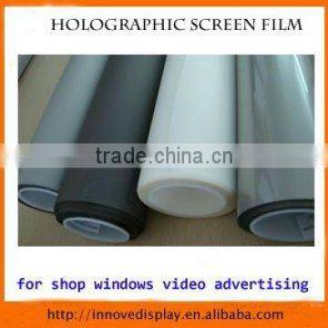 Holographic screen film rear projection self adhesive for shop windows glass video advertising all 4 colors available