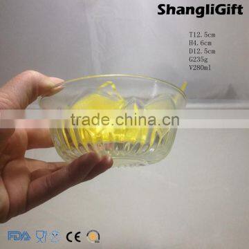 280ml Glass Bowl Embossed Star Bowl Clear Glassware