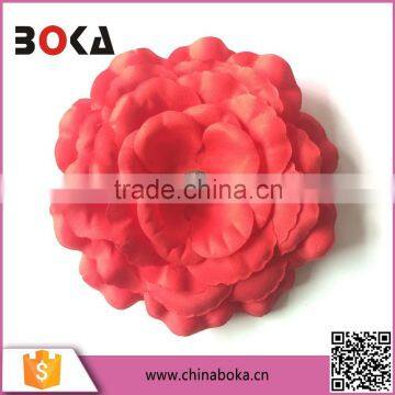 BOKA red fabric flower corsage applique motif