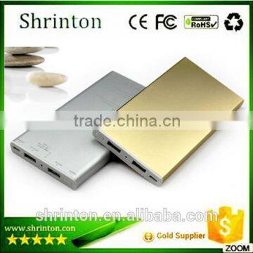 Slim Dual USB outputs 5V 2A power bank charger 7000mah