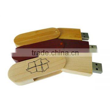 Password Protected Swivel Style 32gb usb key wood