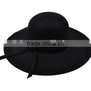 Wholesale Fashion Ladies Women Wide Brim Floppy Wool Felt Hat Quality Choice photo-5