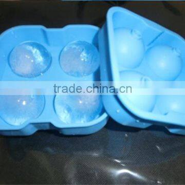 FDA&SGS 4pcs Silicone Ice Ball Mold Maker, Silicone Whiskey Ice Ball Mold Cheap Silicone Ice Ball Tray photo-3