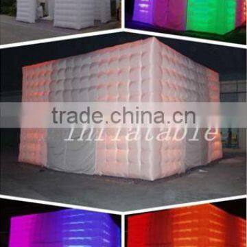 2013 Newest design Inflatable lighting tent for party / inflatable cube tent with lighting