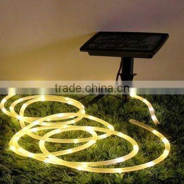 Solar powered LED christmas strings,colorful led rope light