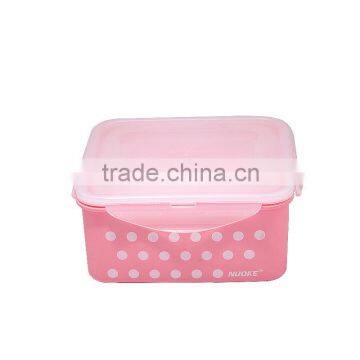 4pcs rectangle plastic storage box with lid