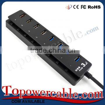 Cheap Hi - Speed Usb 3.0 With 2.0 8 Ports Hub For Smart Phones Tablets photo-2