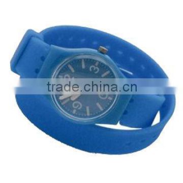 Super long wrap strap silicone watch