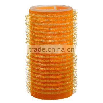 Hot water plastic hook and loop hair roller