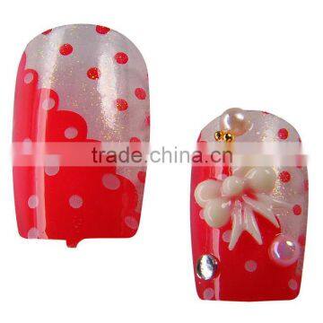 Shining shining 3D fake nail with dot printing