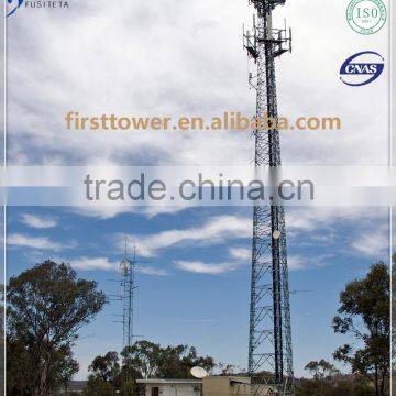 GSM telecommunication steel monopole antenna tower