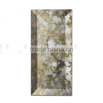 Golden antique mirror bevel glass tile