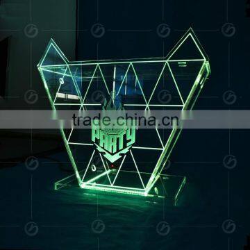 night bar acrylic LEDRGB light table designs, night club dj facade, night bar booth night bar furniture