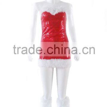 2014 women adult snow queen costume santa claus dresses for women