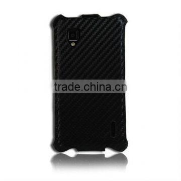 heat setting flip leather case cover for LG optimus G e970