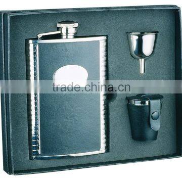 Gift Set of Hip Flask with Shot Glass and Funnel