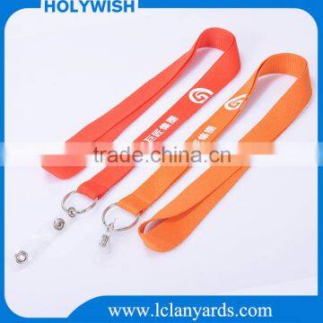 Wholesale cheap custom yellow polyester lanyard