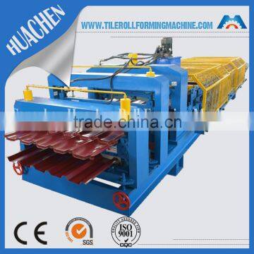 double layer glazed tile roofing cold formed steel sheet machine high efficiency