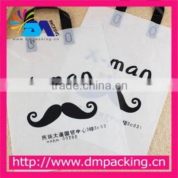 custom white PE shopping bags garments plastic bags