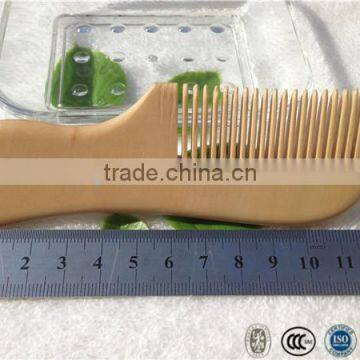 Natural wood comb for hotel and travel home hairbrushes