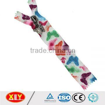 Fancy Branded Shirt Zipper , Colorful Printed Nylon Zipper