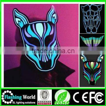 Music Activated Factory Wholesale Custom Fashionable Ladies Round Neck Black Cotton Led Glasses photo-3