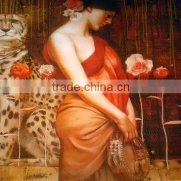 3D technology decorative fabric for wall mural painting