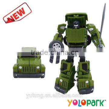 Hot sale high quality plastic deformation robot transformable car toys