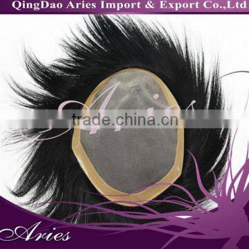 2015 new style fine mono men toupee with qingdao factory