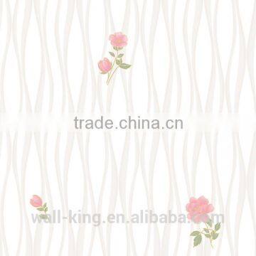 stripe flower for home decor wallcovering