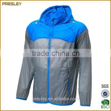 wholesale price light contrast color long sleeve protecting men's jacket