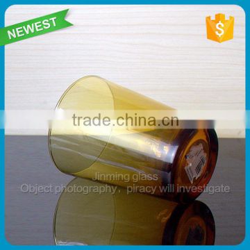 Wholesale Amber Short Wine Glass Cup Colored Glass Tumbler