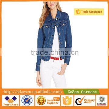 2015 New Wholesale Popular Ladies Autumn Long Sleeve Denim Jean Jackets for Women