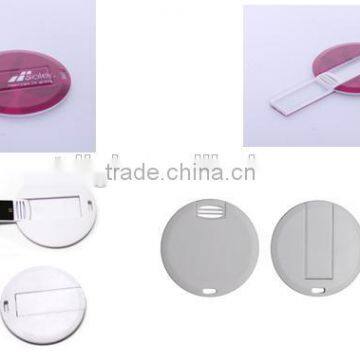 promotional small round card style USB flash drive