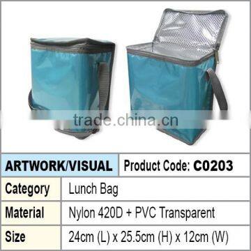 Nylon Lunch Bag (light blue)